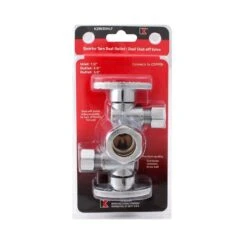 Keeney 3/8 In. Compression In. X 3/8 In. Compression Brass Shut-Off Valve