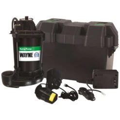 Wayne 1/2 HP 2,500 Gph Cast Iron Reed Switch Battery Submersible Backup Sump Pump
