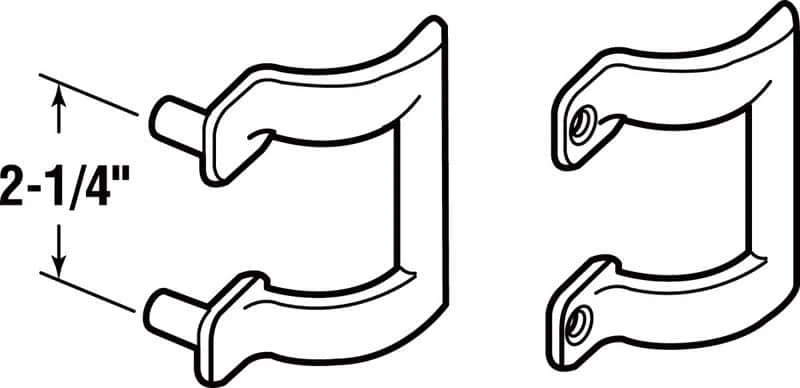 Prime-Line 1.8 In. H Chrome Silver Frameless Shower Door Handle 2 Prime-Line 1.8 In. H Chrome Silver Frameless Shower Door Handle - Image 2