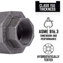 STZ Industries 1-1/2 In. FIP Each X 1-1/2 In. D FIP Black Malleable Iron Union -ACE Shop ae66e54e 3864 408c 845c b683119a3702