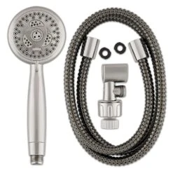 Waterpik PowerSpray Plus Brushed Nickel Plastic 6 Settings Showerhead 1.8 Gpm -ACE Shop ae82ab67 9c38 49bc b2c4 cc3ac950de48