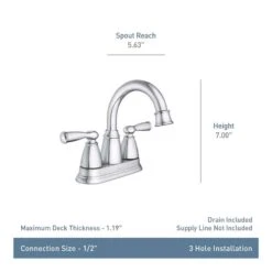 Moen Banbury Chrome Centerset Bathroom Sink Faucet 4 In. 11 Moen Banbury Chrome Centerset Bathroom Sink Faucet 4 In. -ACE Shop af169d3d 424f 4bcf ab3b c592d1d9a1b4