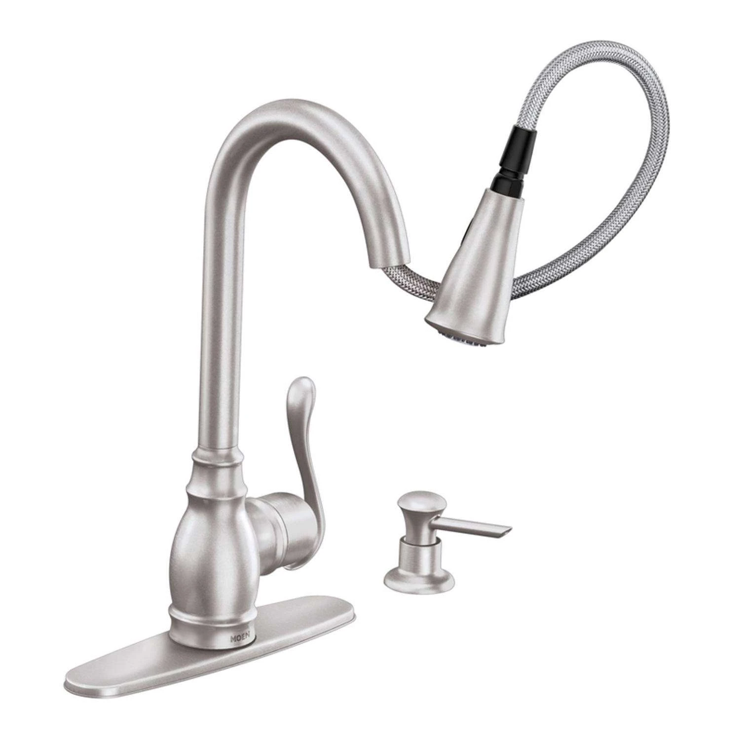 Moen Anabelle One Handle Stainless Steel Pull-Down Kitchen Faucet 8 Moen Anabelle One Handle Stainless Steel Pull-Down Kitchen Faucet - Image 8