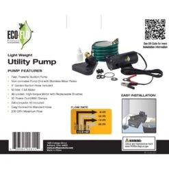 Eco-Flo 1/12 Hp 300 Gph Cast Iron Electronic Switch Manual Utility Pump Kit 12 V -ACE Shop b1f6cd84 5a96 416c 9c8e 79fa9b2a20a7