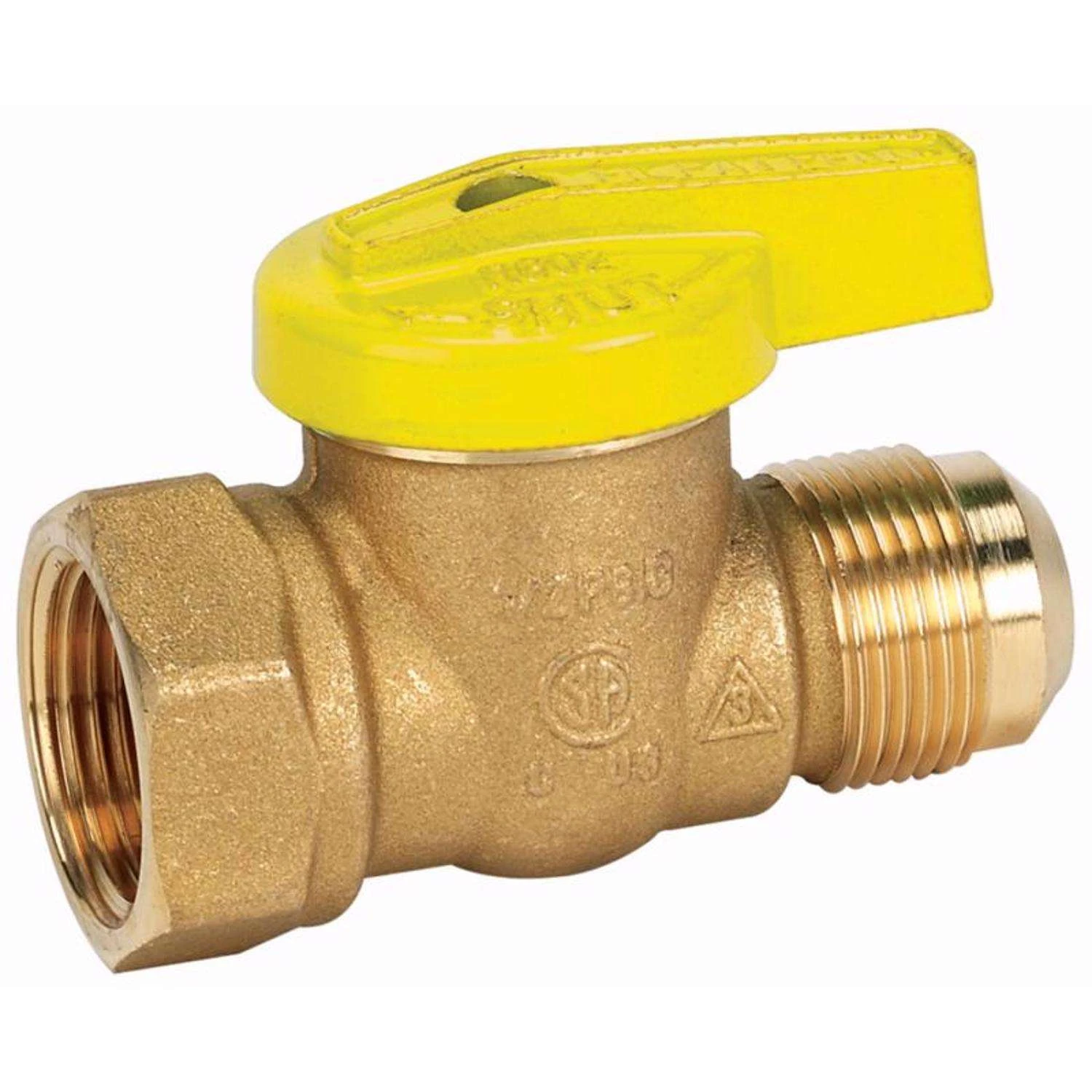 Homewerks 1/2 In. Brass Flare X FIP Gas Ball Valve 1 Homewerks 1/2 In. Brass Flare X FIP Gas Ball Valve