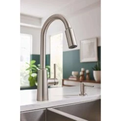 Moen Nori One Handle Stainless Steel Pull-Down Kitchen Faucet -ACE Shop b47f424c 6018 40c3 8a51 91945e24dfab