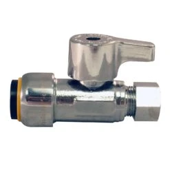 Apollo® Apollo Tectite 1/2 In. PTC In To X 3/8 In. Compression Brass Straight Stop Valve