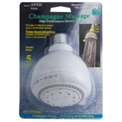 Whedon Champagne Massage White Plastic 5 Settings Showerhead 2.5 Gpm 3 Whedon Champagne Massage White Plastic 5 Settings Showerhead 2.5 Gpm -ACE Shop b6a87887 17b0 430e 9640 bf76cea85f36