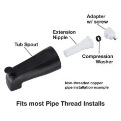 Danco Matte Black Deck Mount Tub Faucet -ACE Shop b6fbd31d b359 4e44 9a2f 08b0e4bf1bfb