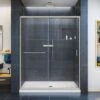DreamLine Infinity-Z 72 In. H X 56-60 In. W Brushed Nickel Semi-Frameless Shower Door -ACE Shop b906990f 4a7b 46ba a395 1ad52068cf0e