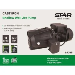 Star Water Systems 1/2 HP 528 Gph Cast Iron Shallow Jet Well Pump -ACE Shop ba3f9f86 2e69 4ed2 9e3f 5bbb20aa6fc5