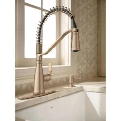 Moen Nolia One Handle Bronzed Gold Pull-Down Kitchen Faucet -ACE Shop ba7c9cc6 81a3 44b7 b7ea bd41fd2a2d72