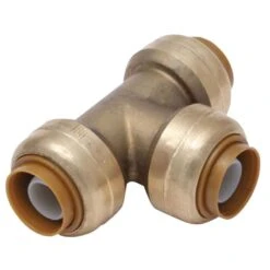 SharkBite 3/8 In. Push X 3/8 In. D Push Brass Tee