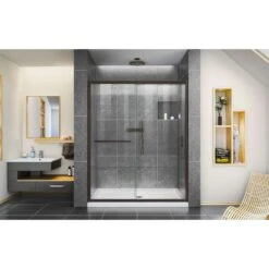 DreamLine Infinity-Z 72 In. H X 56-60 In. W Oil Rubbed Bronze Semi-Frameless Shower Door -ACE Shop bdfcd479 10e3 46e8 94a7 2097d74324cb