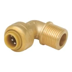 SharkBite 1/4 In. Push X 3/8 In. D MPT Brass Dishwasher Elbow