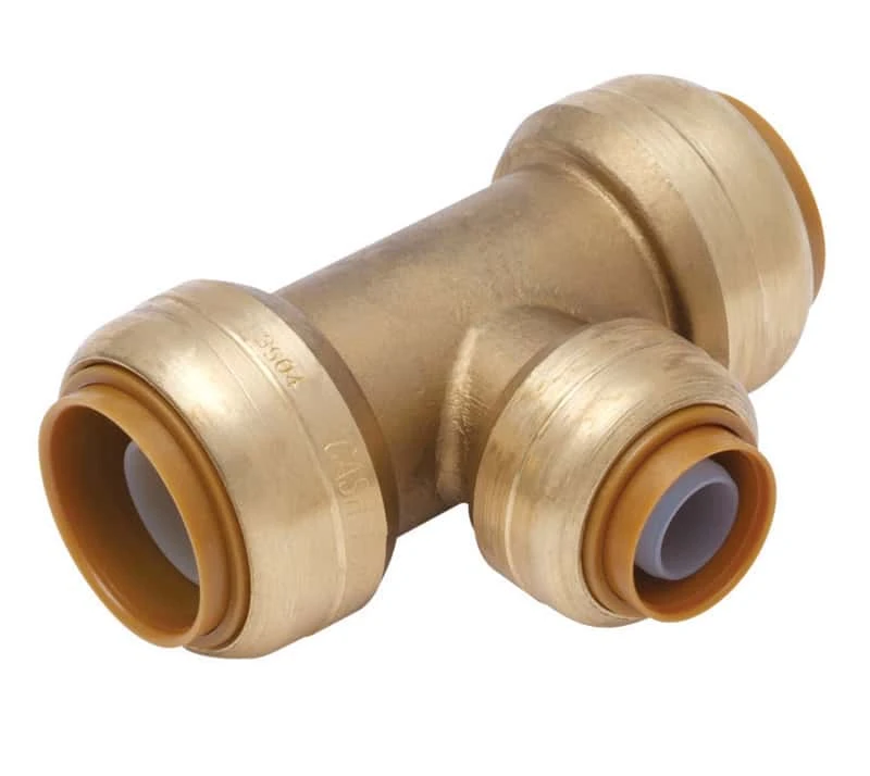 SharkBite 1 In. Push X 1 In. D Push Brass Reducing Tee 1 SharkBite 1 In. Push X 1 In. D Push Brass Reducing Tee