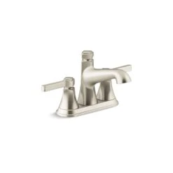 Kohler Georgeson Brushed Nickel Centerset Bathroom Sink Faucet 4 In.