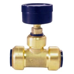 Apollo® Apollo Tectite 3/4 In. PTC Brass Tee With Pressure Gauge 3/4 In. PTC 1 Pc