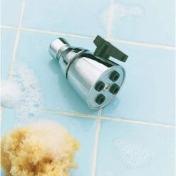 Ace Chrome Brass 6 Settings Adjustable Showerhead 2.5 Gpm