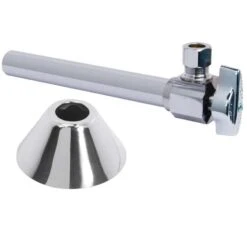 BrassCraft 1/2 In. Sweat Outlets X 3/8 In. Compression Outlets Brass Shut-Off Valve