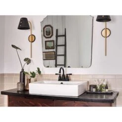 Moen Banbury Matte Black Centerset Bathroom Sink Faucet 4 In. -ACE Shop cbe4b038 9067 4bf1 b5f3 443a84be58ef