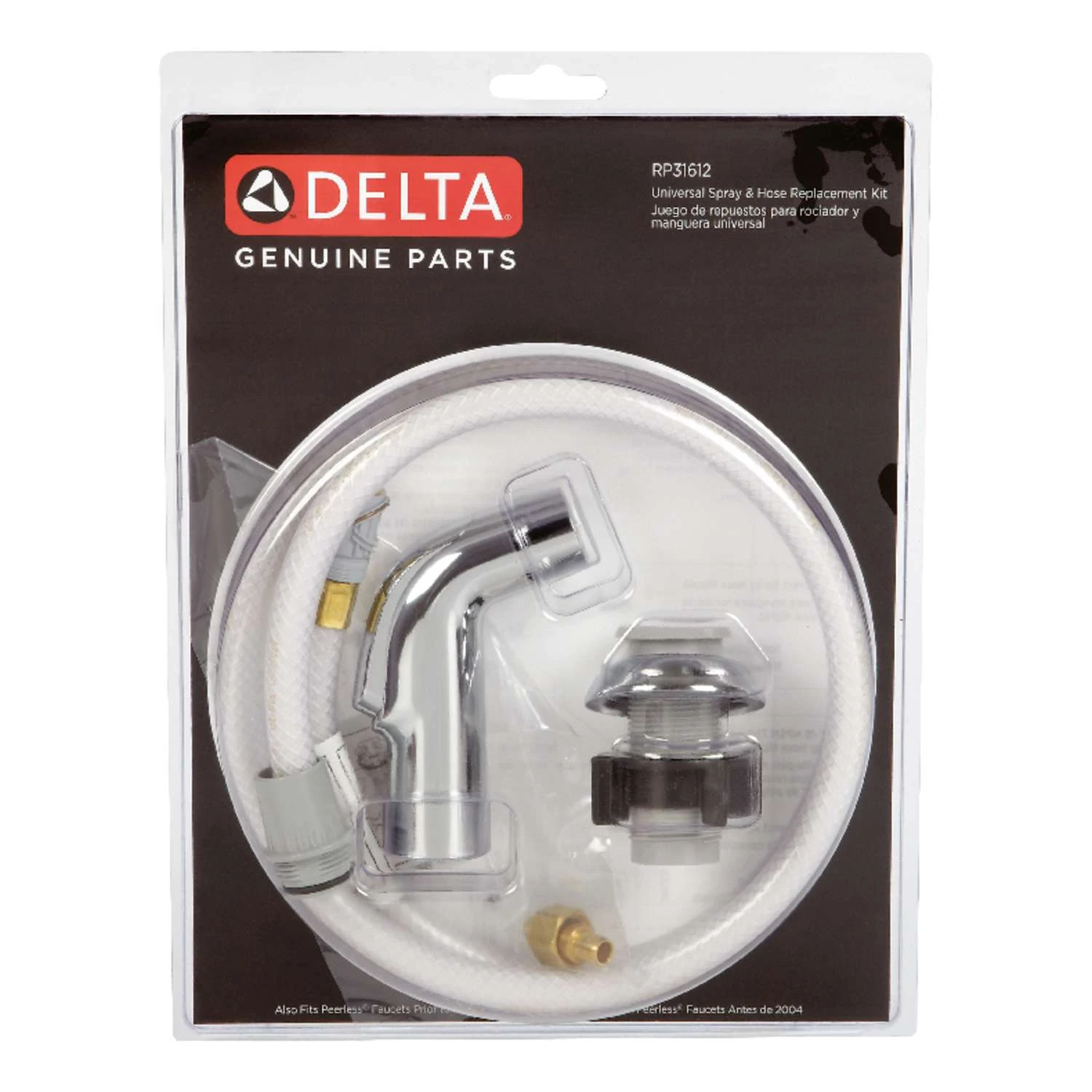 Delta For Universal Metallic Chrome Faucet Sprayer With Hose 1 Delta For Universal Metallic Chrome Faucet Sprayer With Hose