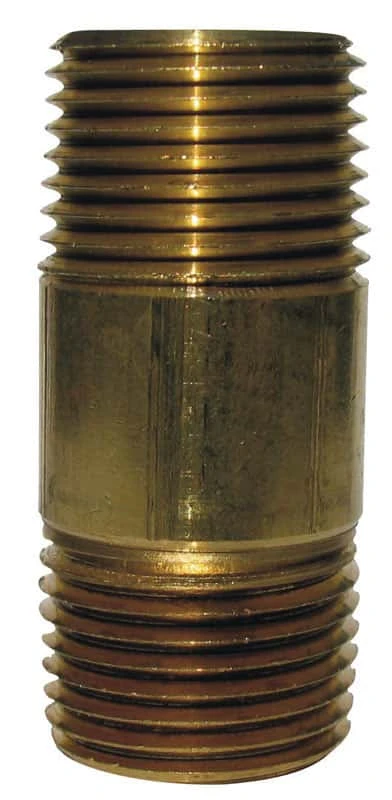 JMF Company 1 In. MPT Brass Nipple 4-1/2 In. L 1 JMF Company 1 In. MPT Brass Nipple 4-1/2 In. L