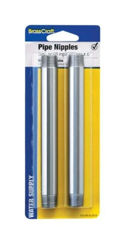 BrassCraft 3/8 In. MIP Pc Brass Nipple 6 In. L