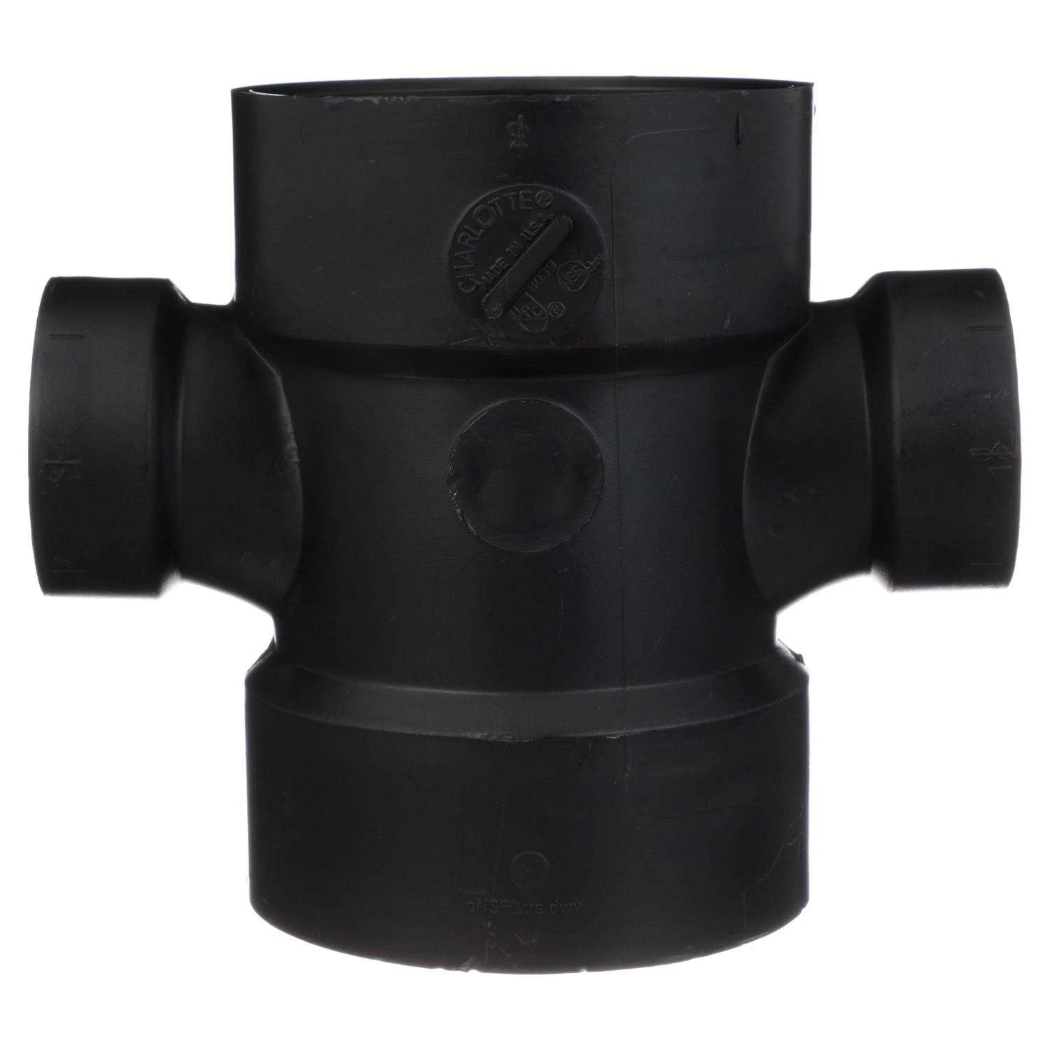 Charlotte Pipe 3 In. Hub X 1-1/2 In. D Hub ABS Sanitary Tee 4 Charlotte Pipe 3 In. Hub X 1-1/2 In. D Hub ABS Sanitary Tee - Image 4