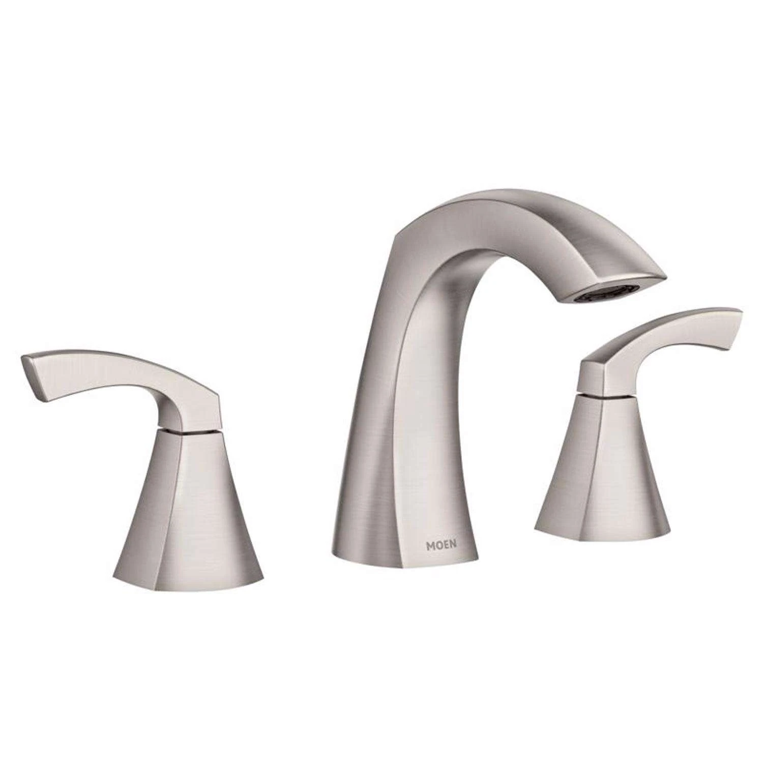 Moen Lindor Brushed Nickel Widespread Bathroom Sink Faucet 8 - 16 In. 1 Moen Lindor Brushed Nickel Widespread Bathroom Sink Faucet 8 - 16 In.