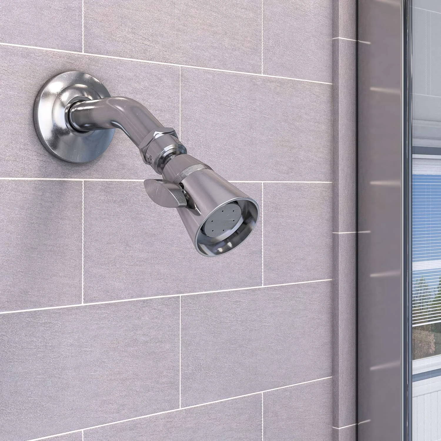 Keeney Stylewise Polished Chrome Plastic 1 Settings Adjustable Showerhead 1.8 Gpm 3 Keeney Stylewise Polished Chrome Plastic 1 Settings Adjustable Showerhead 1.8 Gpm - Image 3