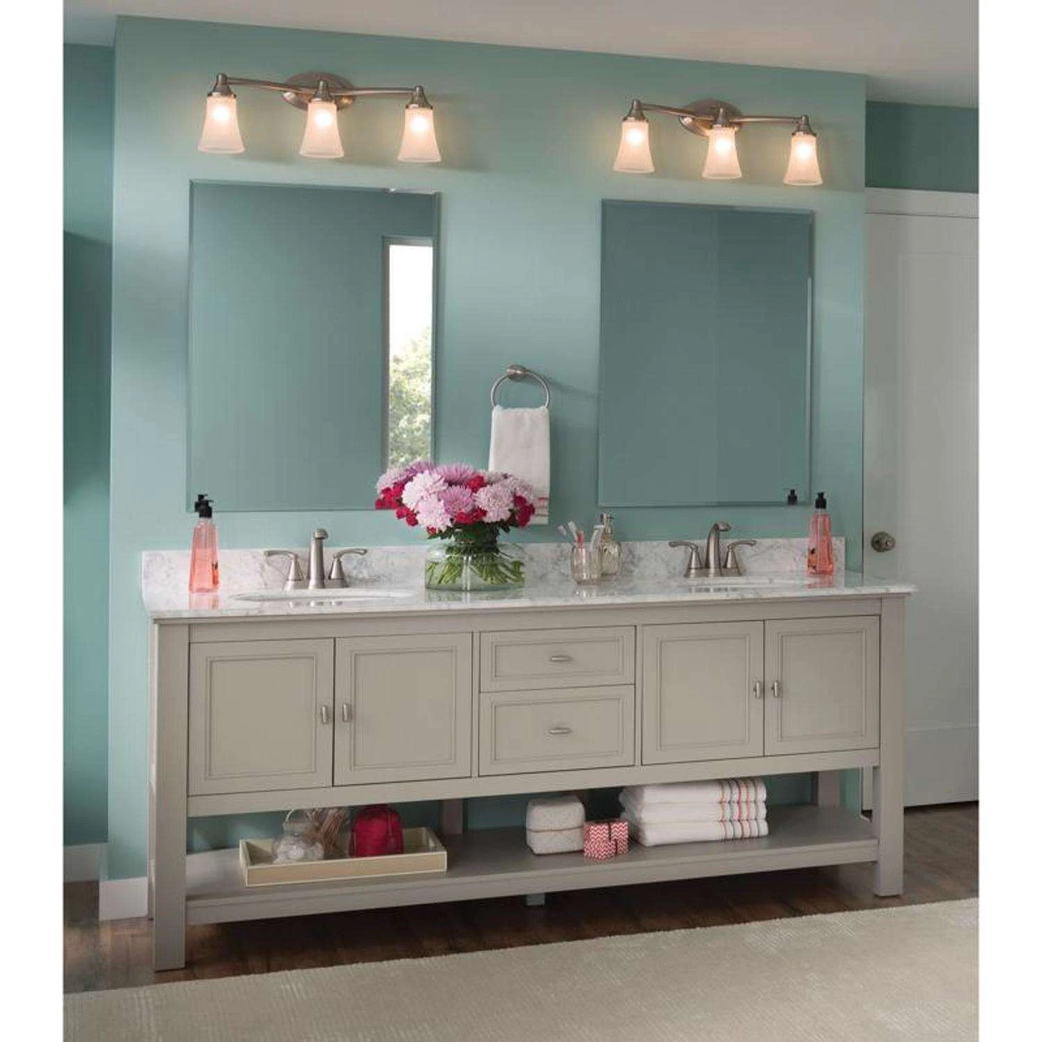 Moen Tiffin Brushed Nickel Bathroom Faucet 4 In. 3 Moen Tiffin Brushed Nickel Bathroom Faucet 4 In. - Image 3