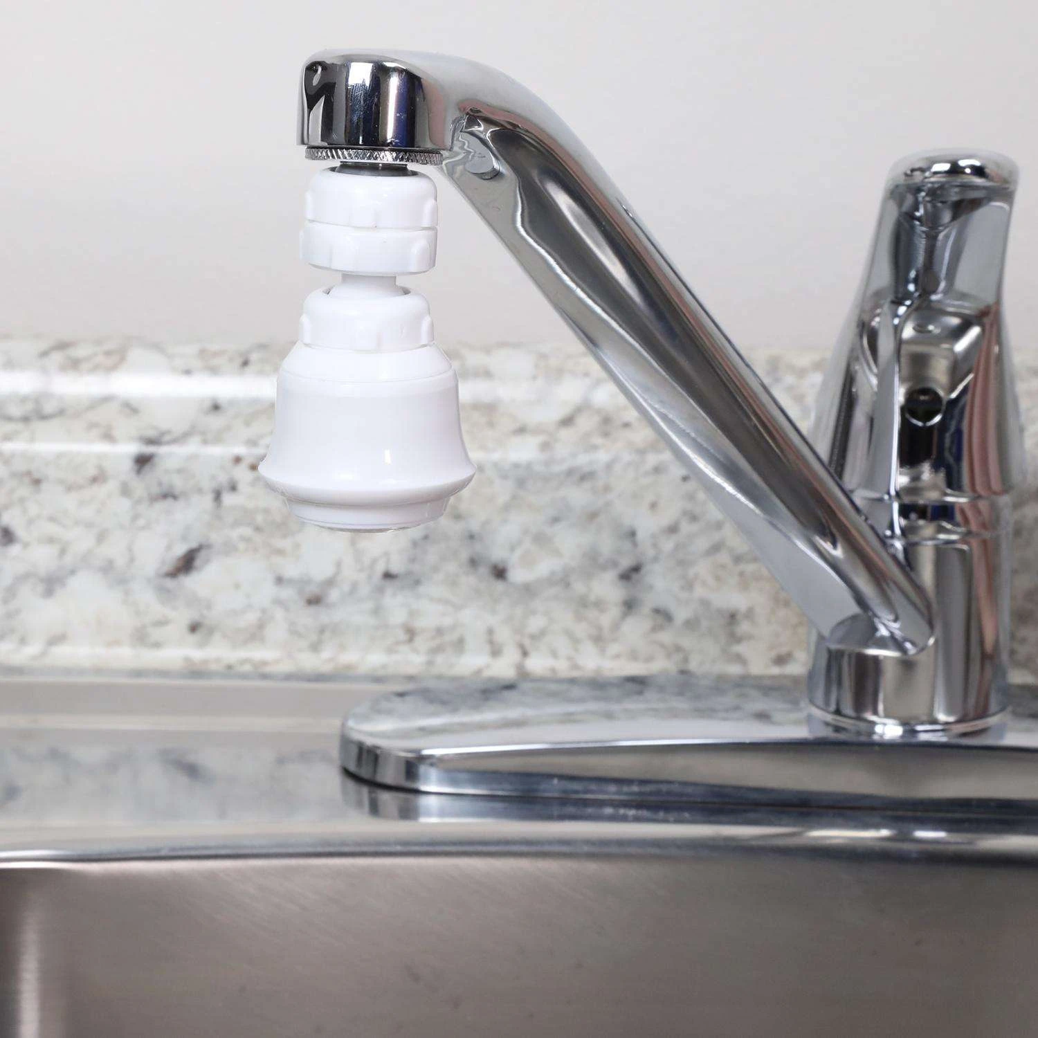 Danco Dual Thread 15/16 In.- 27M X 55/64 In.-27F White Swivel Sprayrator 6 Danco Dual Thread 15/16 In.- 27M X 55/64 In.-27F White Swivel Sprayrator - Image 6