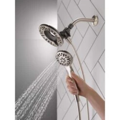 Delta Satin Nickel Stainless Steel 4 Settings Showerhead Combo 1.75 Gpm -ACE Shop dc2f370a 7205 44a9 851b 3c770e723a7f