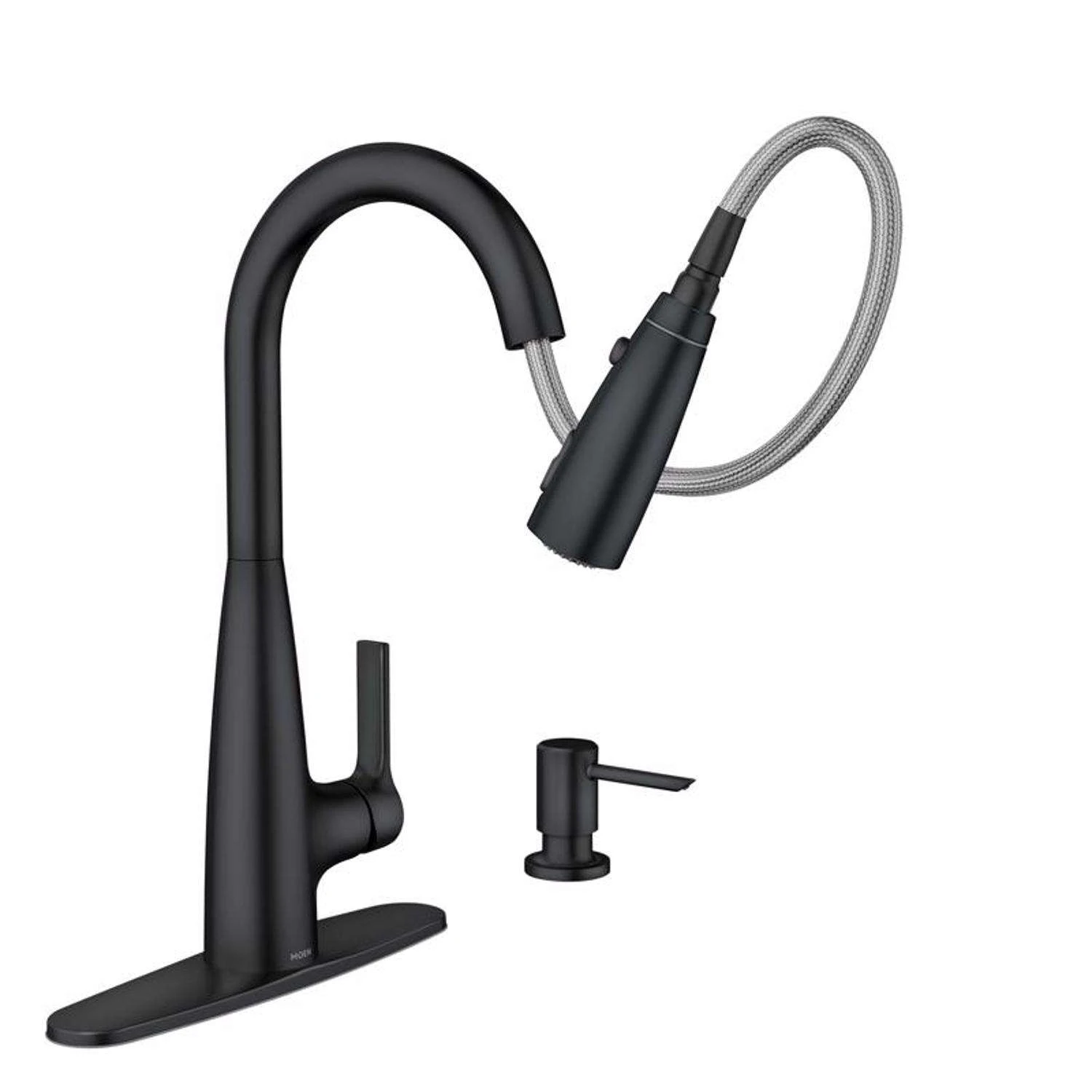 Moen Haelyn One Handle Matte Black Pull-Down Kitchen Faucet 2 Moen Haelyn One Handle Matte Black Pull-Down Kitchen Faucet - Image 2