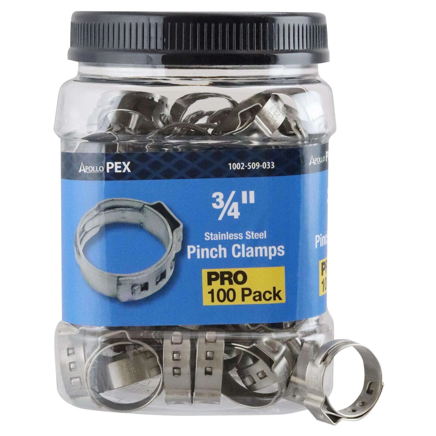 Apollo® Apollo 3/4 In. Crimp In To Stainless Steel Clamp Rings 1 Apollo® Apollo 3/4 In. Crimp In To Stainless Steel Clamp Rings