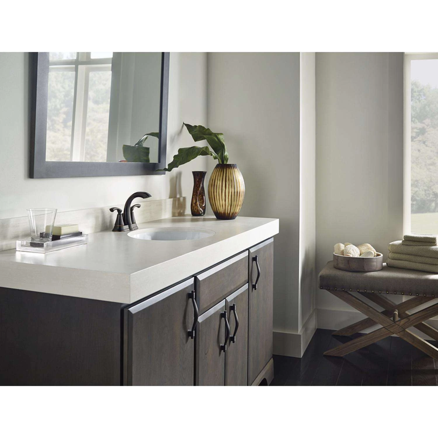 Moen Tiffin Bronze Bathroom Faucet 4 In. 5 Moen Tiffin Bronze Bathroom Faucet 4 In. - Image 5