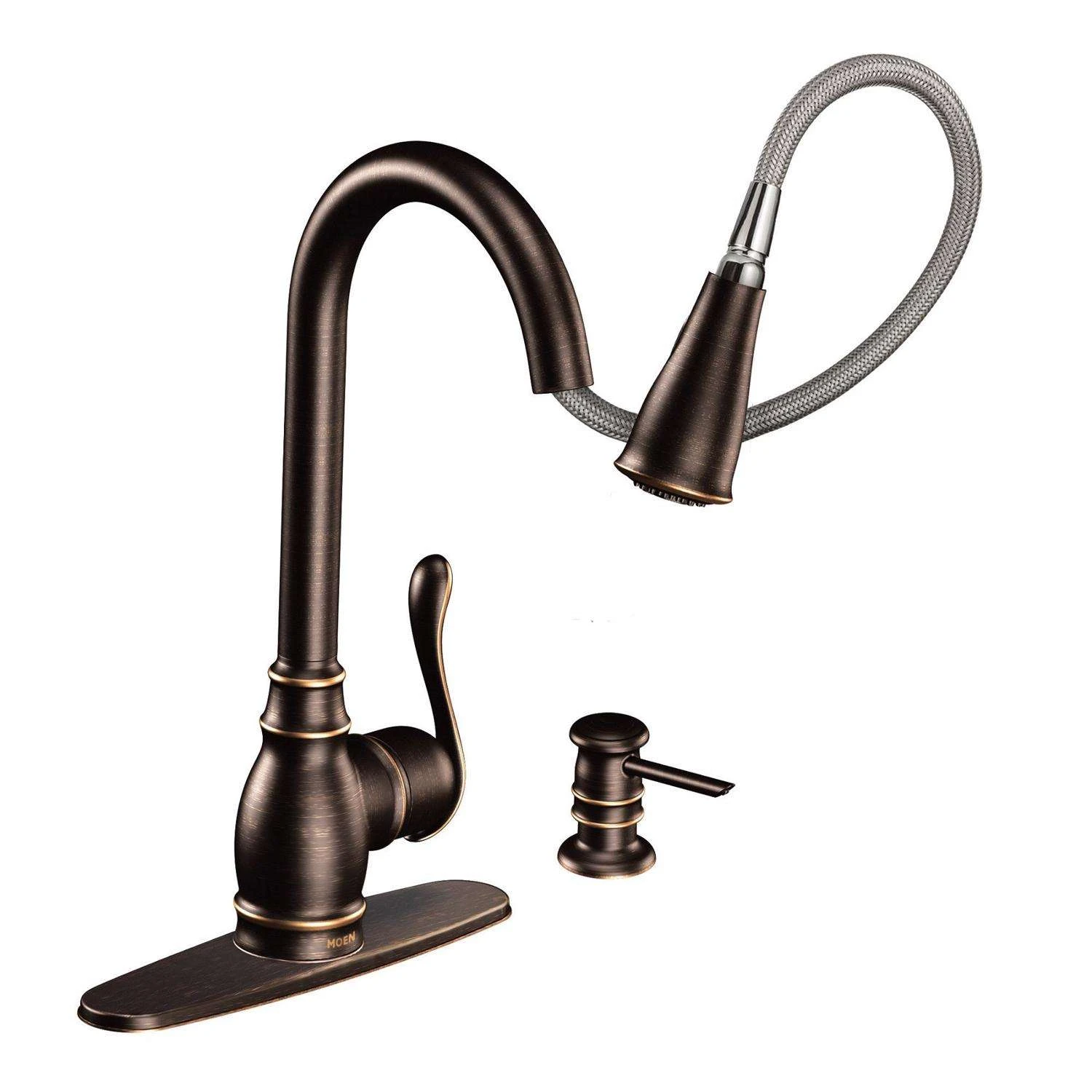 Moen Anabelle One Handle Bronze Pull-Down Kitchen Faucet 5 Moen Anabelle One Handle Bronze Pull-Down Kitchen Faucet - Image 5