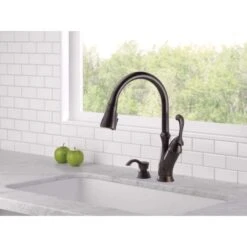 Delta Arabella One Handle Bronze Pull-Down Kitchen Faucet Side Sprayer Included -ACE Shop e19e8b46 7886 4537 940e a3a7b178ee96