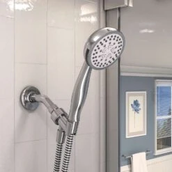 Keeney Stylewise Polished Chrome Plastic 5 Settings Handheld Showerhead 1.8 Gpm -ACE Shop e2fe2050 1054 4f9a 8b8c 50bf7fc04475