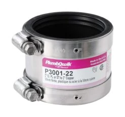 Fernco Schedule 40 2 In. Hub X 2 In. D Hub Neoprene Rubber Shielded Coupling 1 Pk