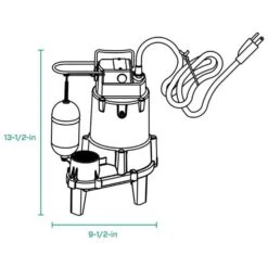 Zoeller 1/2 HP 6000 Gph Cast Iron Vertical Float Switch Submersible Sewage Pump -ACE Shop e40b9f7e 23fd 43e9 8fdd 3ac34d7c19d9