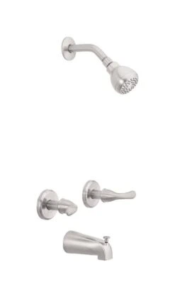 OakBrook Essentials 2-Handle Brushed Nickel Tub And Shower Faucet