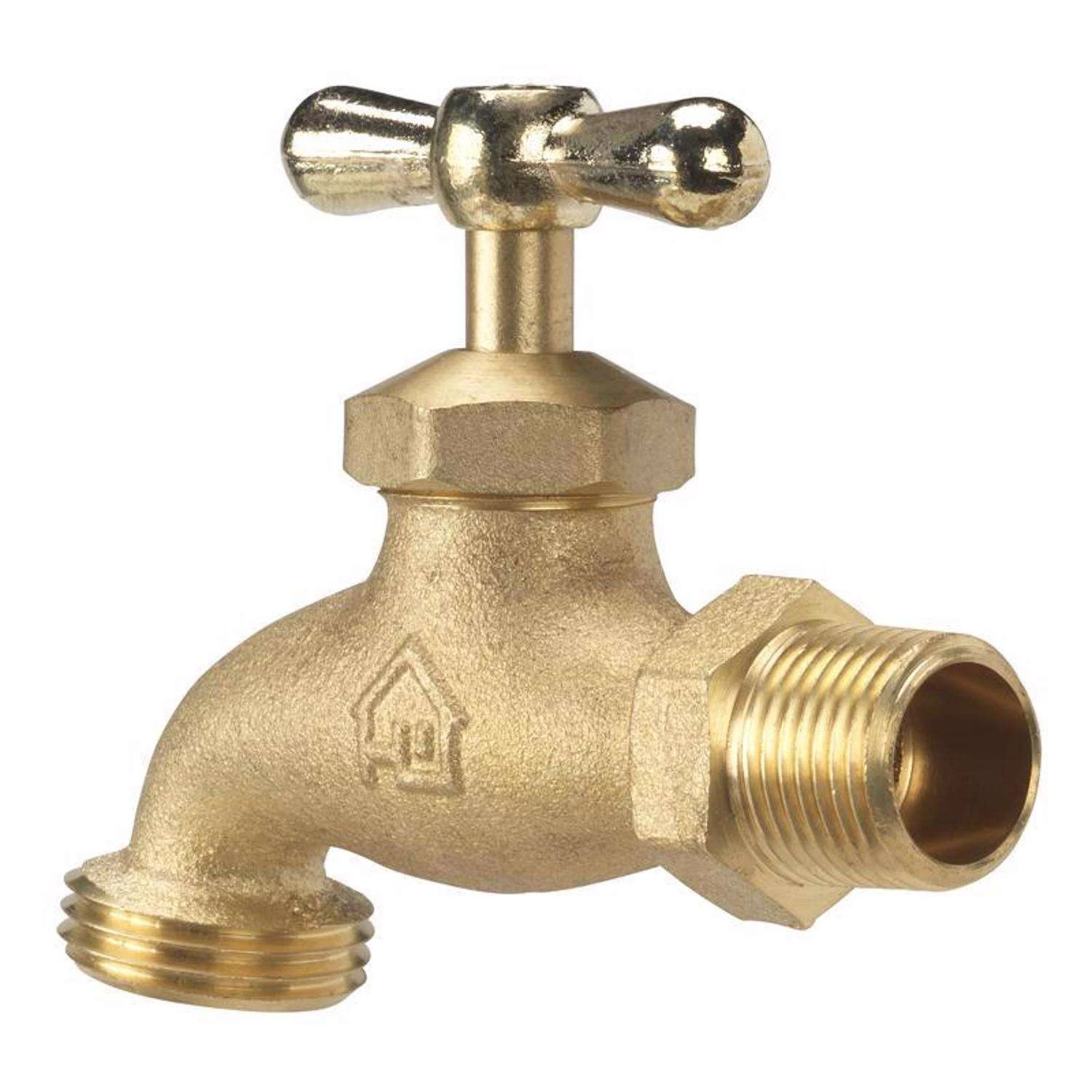 Homewerks 1/2 In. MIP Pc X 3/4 In. MHT Brass Hose Bibb 2 Homewerks 1/2 In. MIP Pc X 3/4 In. MHT Brass Hose Bibb - Image 2