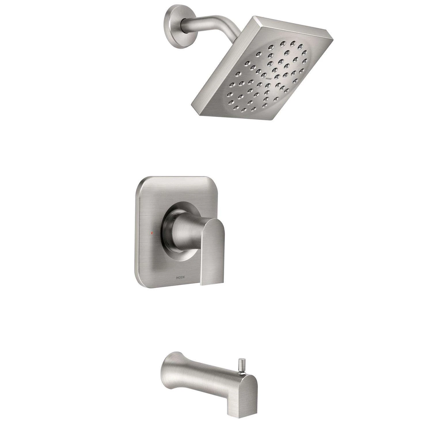 Moen Genta 1-Handle Brushed Nickel Tub And Shower Faucet 1 Moen Genta 1-Handle Brushed Nickel Tub And Shower Faucet