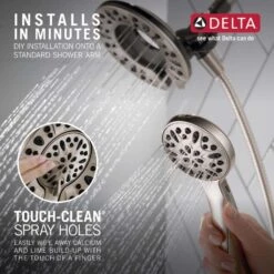 Delta Satin Nickel Stainless Steel 4 Settings Showerhead Combo 1.75 Gpm -ACE Shop e8b2b515 7a92 40e9 9388 15f97f9d3416