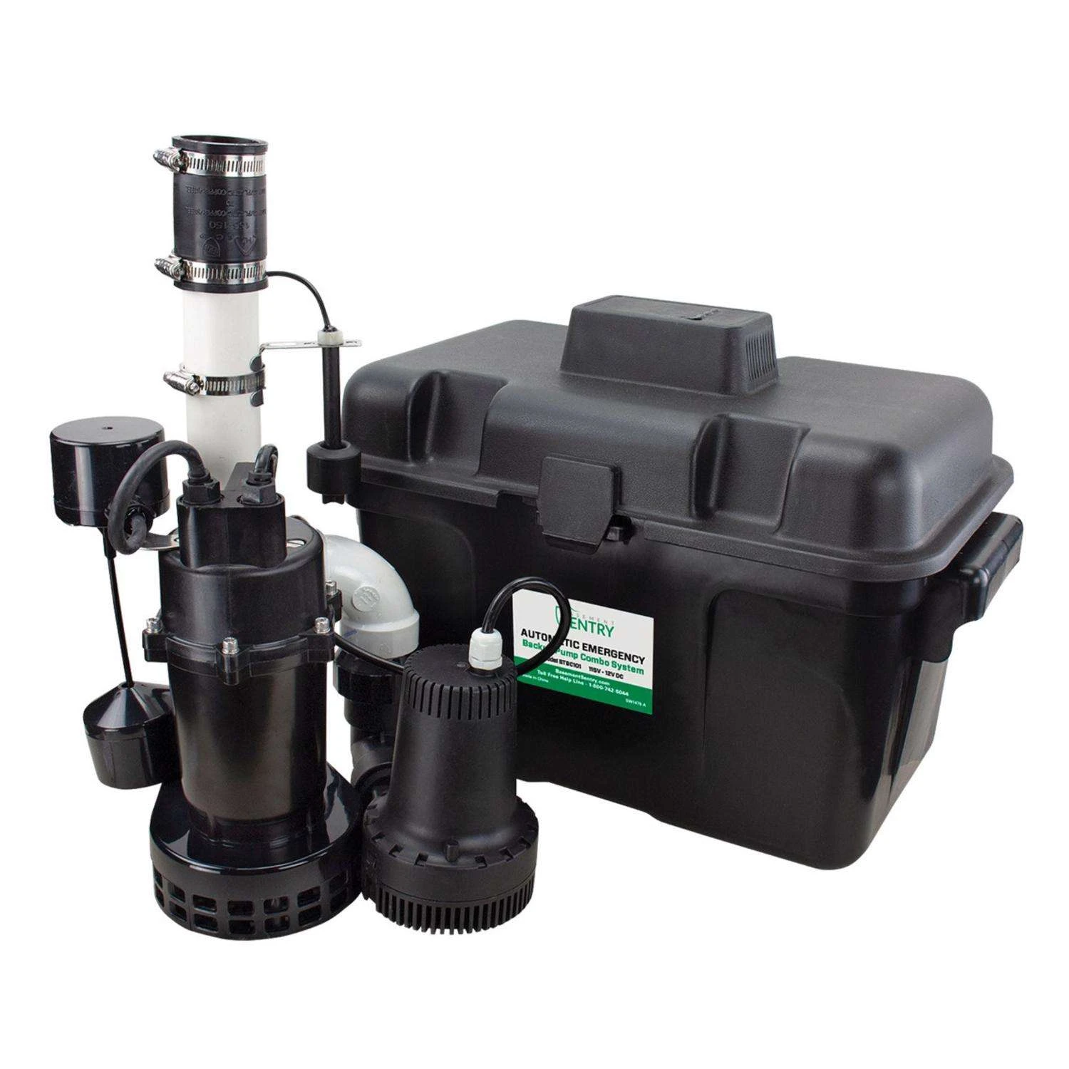 Basement Sentry 1/3 HP 2400 Gph Thermoplastic Vertical Float Switch AC Submersible Backup Sump Pump 1 Basement Sentry 1/3 HP 2400 Gph Thermoplastic Vertical Float Switch AC Submersible Backup Sump Pump