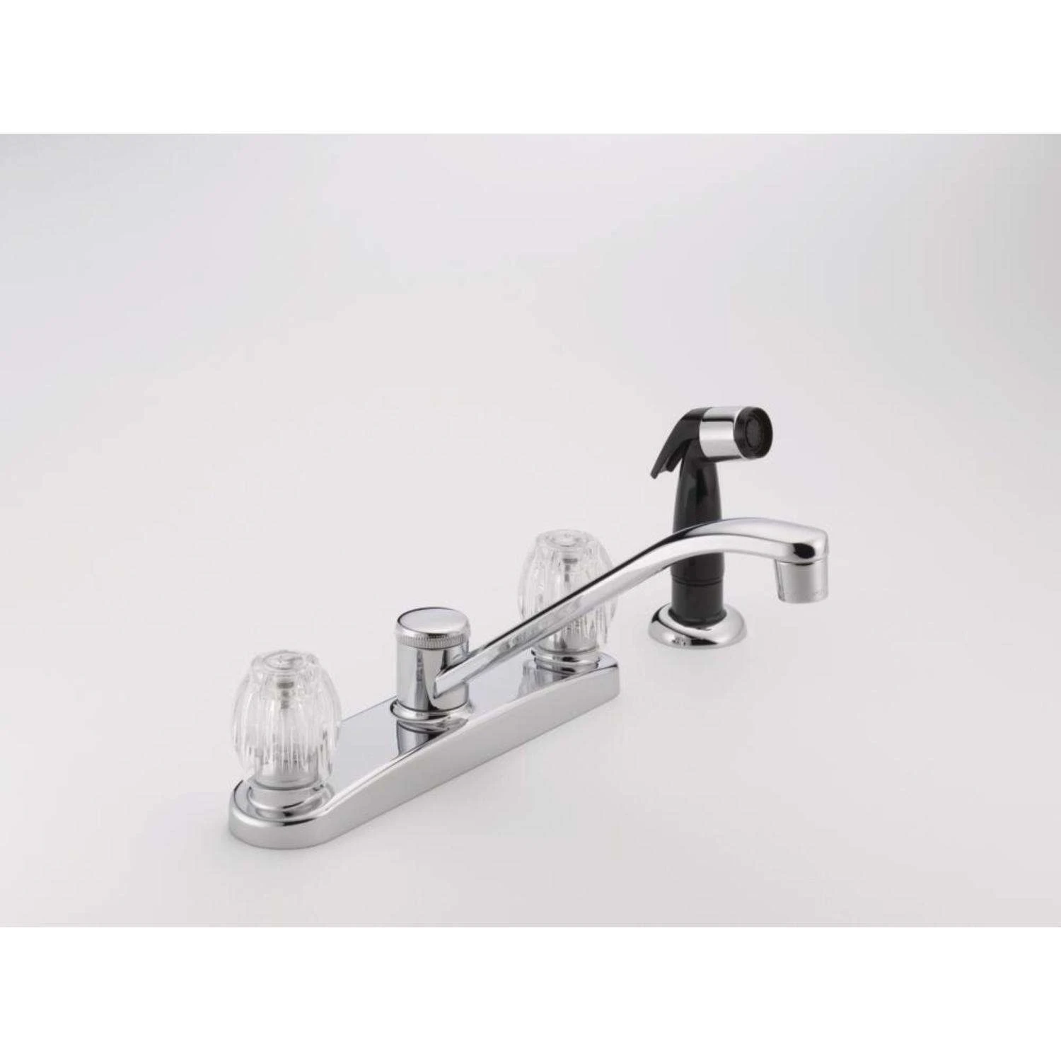 Peerless Two Handle Chrome Kitchen Faucet Side Sprayer Included 2 Peerless Two Handle Chrome Kitchen Faucet Side Sprayer Included - Image 2