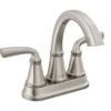 Delta Geist Brushed Nickel Centerset Bathroom Sink Faucet 4 In. -ACE Shop ed5d54d1 1a24 490d 8e81 578501d15600