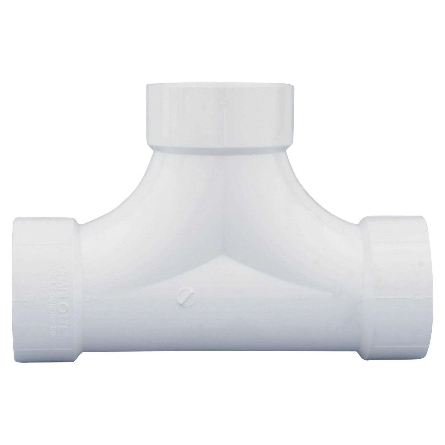 Charlotte Pipe 3 In. Hub X 3 In. D Hub PVC Cleanout Tee 1 Pk 5 Charlotte Pipe 3 In. Hub X 3 In. D Hub PVC Cleanout Tee 1 Pk - Image 5